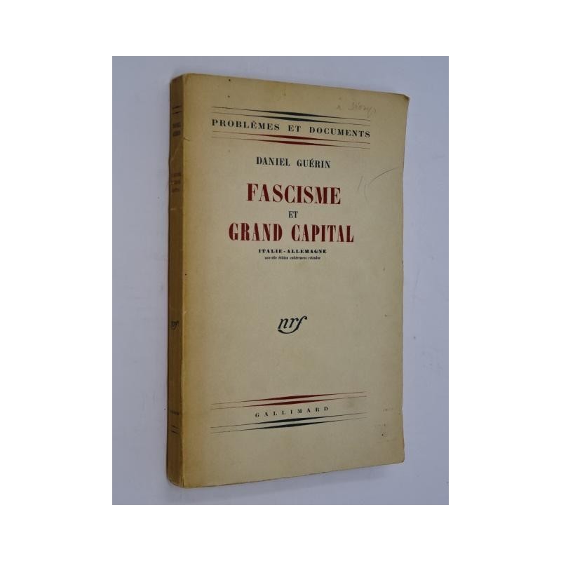 Fascisme et grand capital Italie Allemagne Nouvelle édition