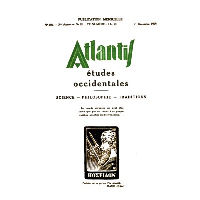 Revue Atlantis N°023 / 1929 / L’arbre sacré de Guernica. Poséidon / REIMPRESSION