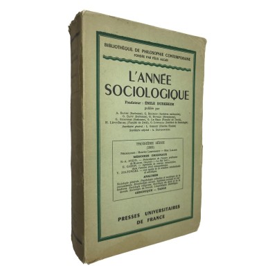 L'Année sociologique / troisième série (1952)