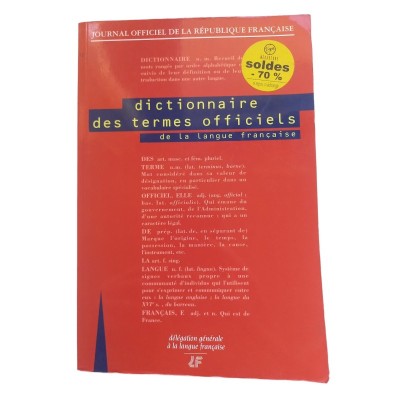 Dictionnaire des termes officiels de la langue française