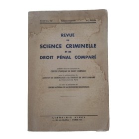 Revue de science criminelle et de droit pénal comparé