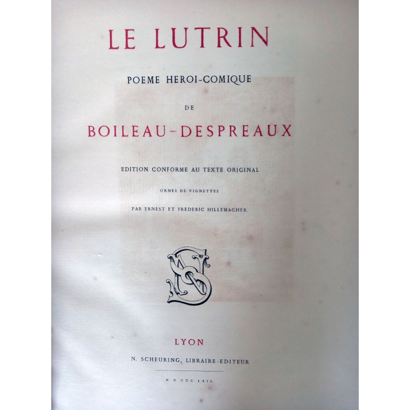 Le lutrin poème Edit. conforme au texte origin