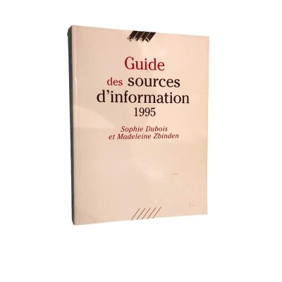 Guide des sources d'information (6e éd.