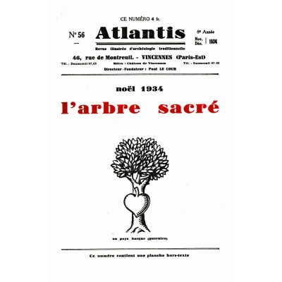 Revue Atlantis N°056 / 1934 / L’Arbre sacré / REIMPRESSION