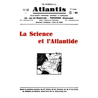 Revue Atlantis N°057 / 1935 / L’Atlantide et la science / REIMPRESSION