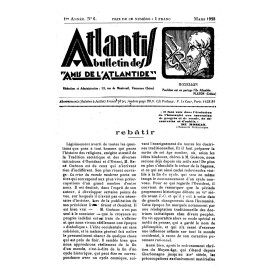Revue Atlantis N°006 / 1927 / Rebâtir / REIMPRESSION