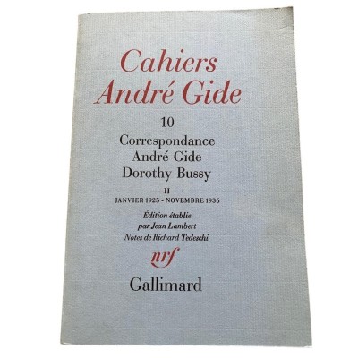 CORRESPONDANCE ANDRÉ GIDE-DOROTHY BUSSY