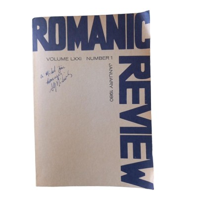 The Romanic Review Volume LXXI Number 1 - January 1980