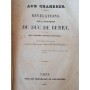 Saint-Clair, Charles-Ferdinand de | Révélations sur l'assasinat du duc de Berry , suivies des pièces justificatives.