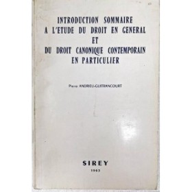 Introduction sommaire à l'étude du droit