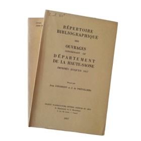 Répertoire bibliographique des ouvrages concernant le département de la Haute-Saône & supplément