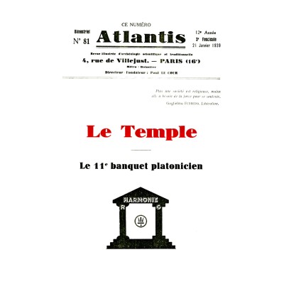 Revue Atlantis N°081 / 1939 / Le Temple / REIMPRESSION