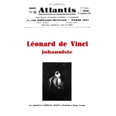 Revue Atlantis N°085 / 1939 / Léonard de Vinci / REIMPRESSION