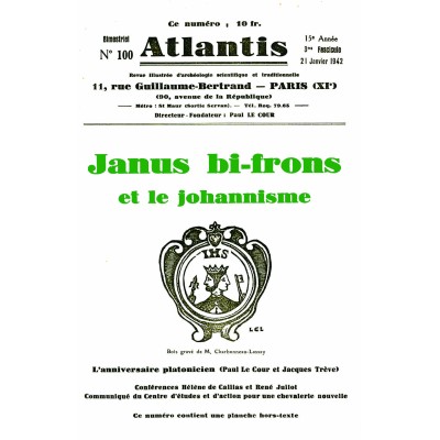 Revue Atlantis N°100 / 1942 / Janus bifrons / REIMPRESSION