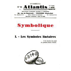 Revue Atlantis N°073 / 1937 / Symbolique. Symboles linéaires / REIMPRESSION