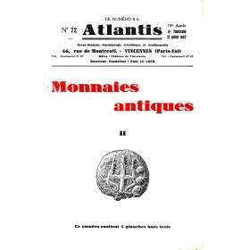 Revue Atlantis N°072 / 1937 / Monnaies antiques - II / REIMPRESSION
