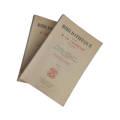 Bibliothèque de feu M. Ch. Chadenat