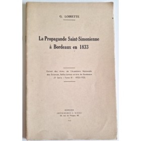 La propagande Saint-Simonienne à Bordeaux en 1833