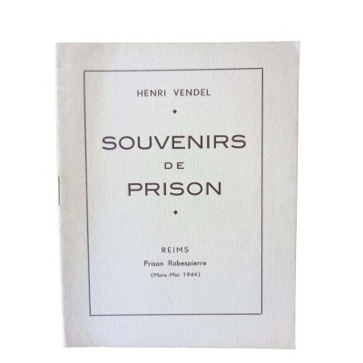 Souvenirs de prison - Envoi de l'auteur
