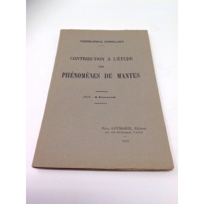 P.-E. Cornillier - Contribution à l'étude des phénomènes de Mantes
