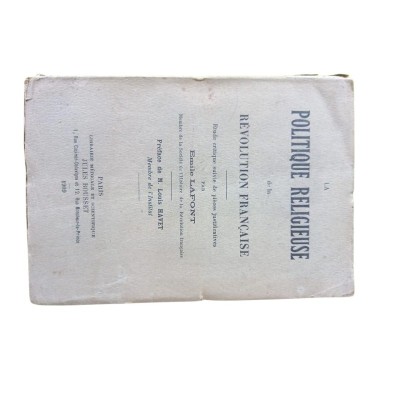 La Politique religieuse de la Révolution française