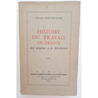 Histoire du travail en France : des origines à la Révolution