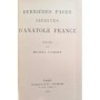France, Anatole | Dernières pages inédites d'Anatole France / publiées par Michel Corday