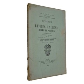 Catalogue des livres anciens rares et précieux principalement sur l'histoire de France et sur....