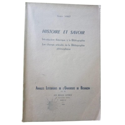 Histoire et savoir