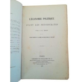 L'Économie politique avant les physiocrates