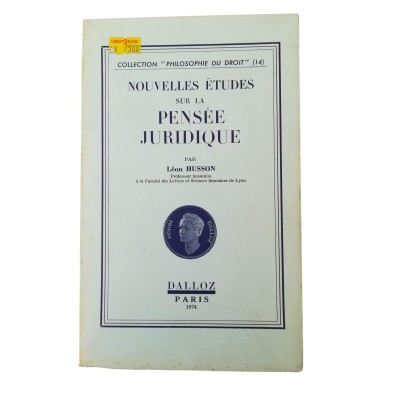 Nouvelles études sur la pensée juridique