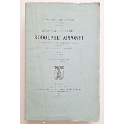 Journal du comte Rodolphe Apponyi -Tome 3 (1835 - 1843)