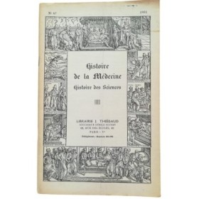 Catalogue Histoire de la médecine. Histoire des sciences . Librairie J. Thiébaud (Paris) n° 47