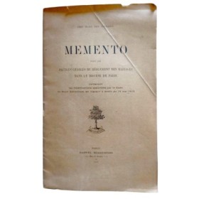 Memento pour les prêtres chargés du règlement des mariages dans le diocèse de Paris...
