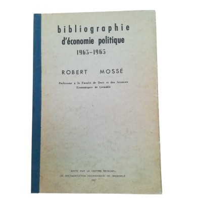 Bibliographie d'économie politique 1963-1965