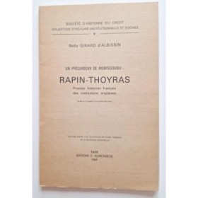 Un précurseur de Montesquieu : RAPIN-THOYRAS.