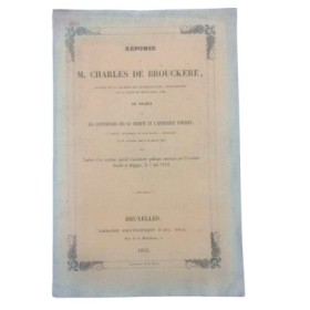 Réponse à M. Charles de Brouckère au sujet des ses conférences sur la charité et l'assistance publique
