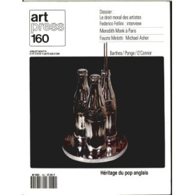 Revue Art Press N°160 - Hétitage du Pop Anglais - Juillet /août 1991