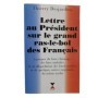 Lettre au Président sur le grand ras-le-bol des Français : à propos du faux chômage