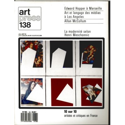 Revue Art Press N°138 - 10 sur 10 artistes et critiques en France