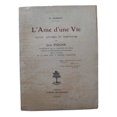 L'Âme d'une vie. Notes