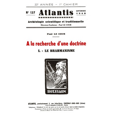 Revue Atlantis N°137 / 1948 / A la recherche d’une doctrine - I - Le brahmanisme / REIMPRESSION