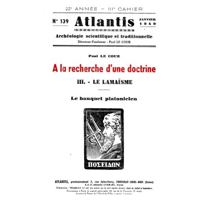 Revue Atlantis N°139 / 1949 / A la recherche d’une doctrine - III - Le lamaïsme / REIMPRESSION
