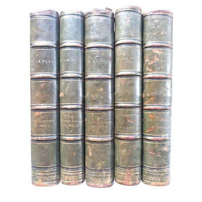 Ensemble de 5 vol. en reliure uniforme de Frédéric Le Play