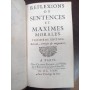 La Rochefoucauld, François de | Reflexions ou sentences et maximes morales . Troisieme edition, reveuë, corrigée  &  augmentée.