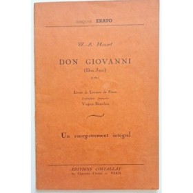 Don Giovanni--Don Juan. Dramma giocoso en deux actes