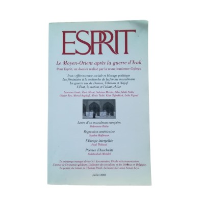 Revue Esprit Juillet 2003 Le Moyen-Orient après la guerre d'Irak