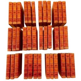 Bel ensemble des romans de Walter Scott en 37 petits vol. en très belle reliure uniforme