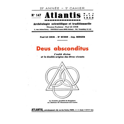 Revue Atlantis N°147 / 1950 / Deus absonditus / REIMPRESSION