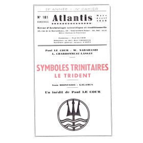 Revue Atlantis N°181 / 1956 / Symboles trinitaires. Le trident / REIMPRESSION